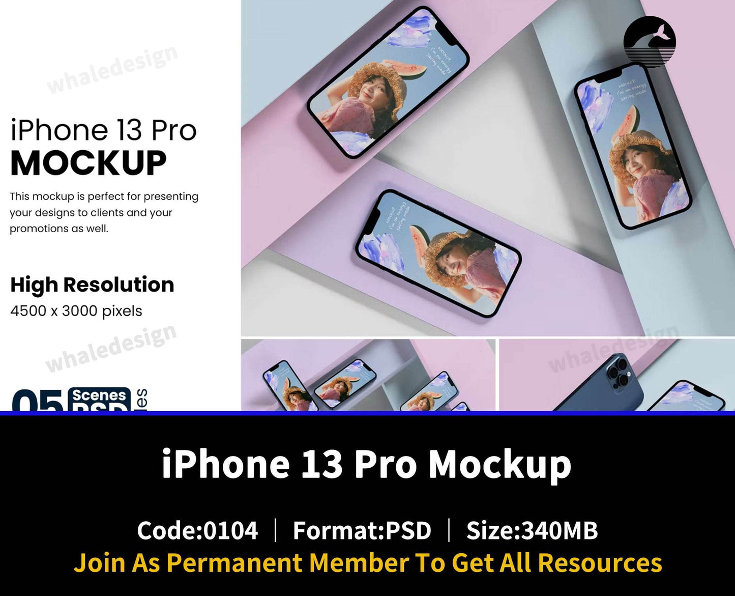 104iPhone 13 Pro Mockup - whaledesign