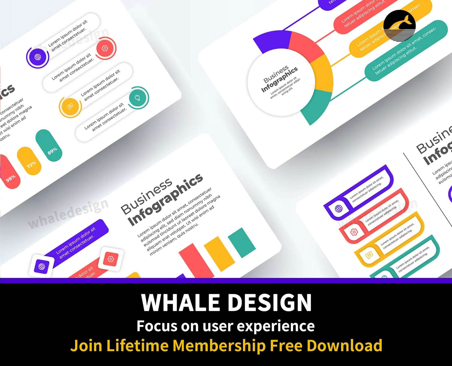 236Colorful Elegant Infographics - whaledesign
