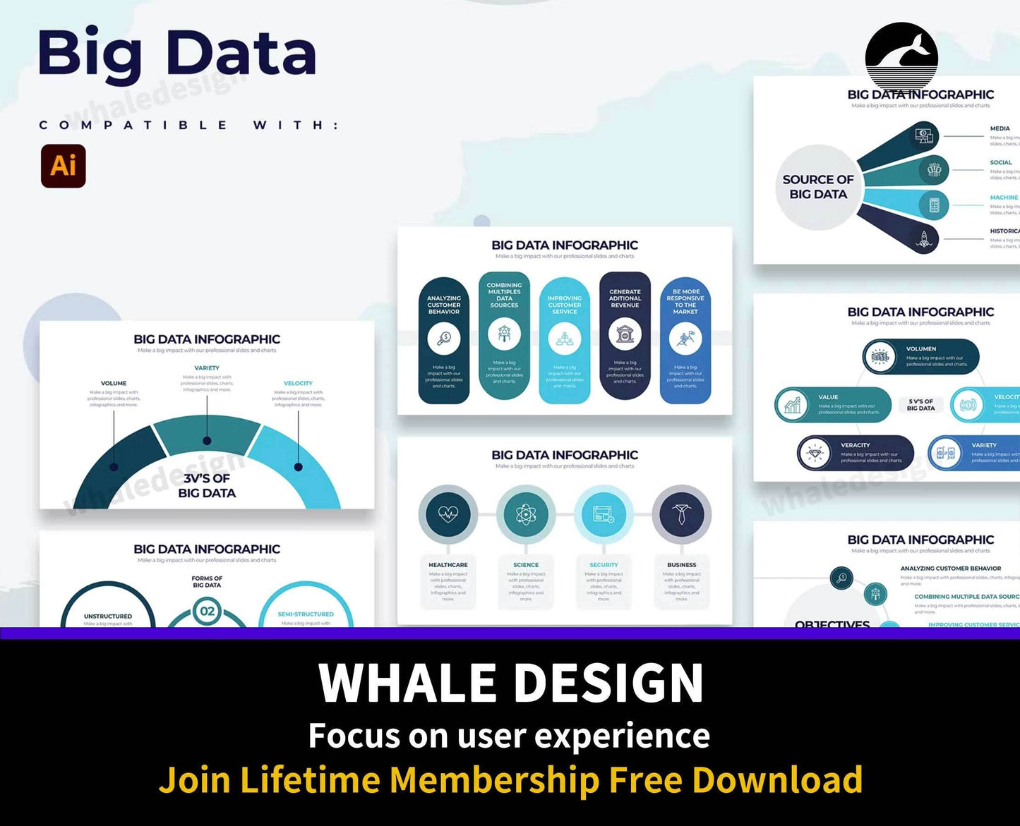 273Business Big Data Illustrator Infographics - whaledesign