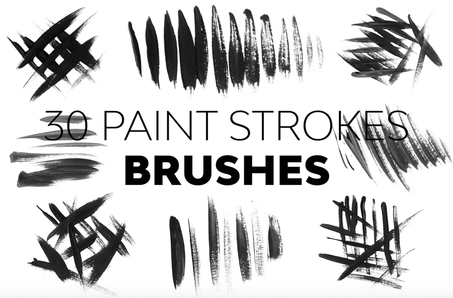 521 Paint Strokes Brushes - whaledesign