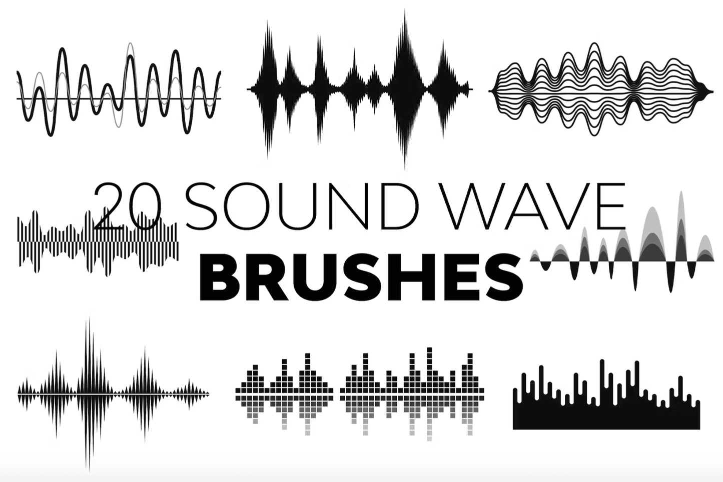 525 Sound Wave Brushes - whaledesign