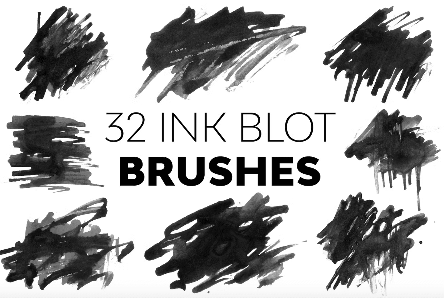 533 Ink Blot Brushes - whaledesign