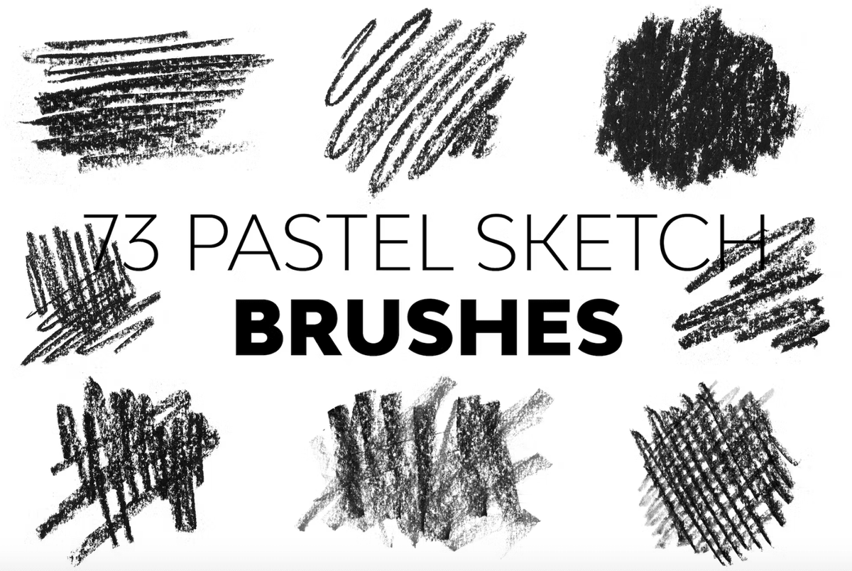 536 Pastel Sketch Brushes - whaledesign