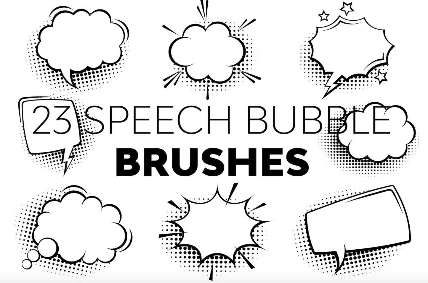 537 Speech Bubble Brushes - whaledesign