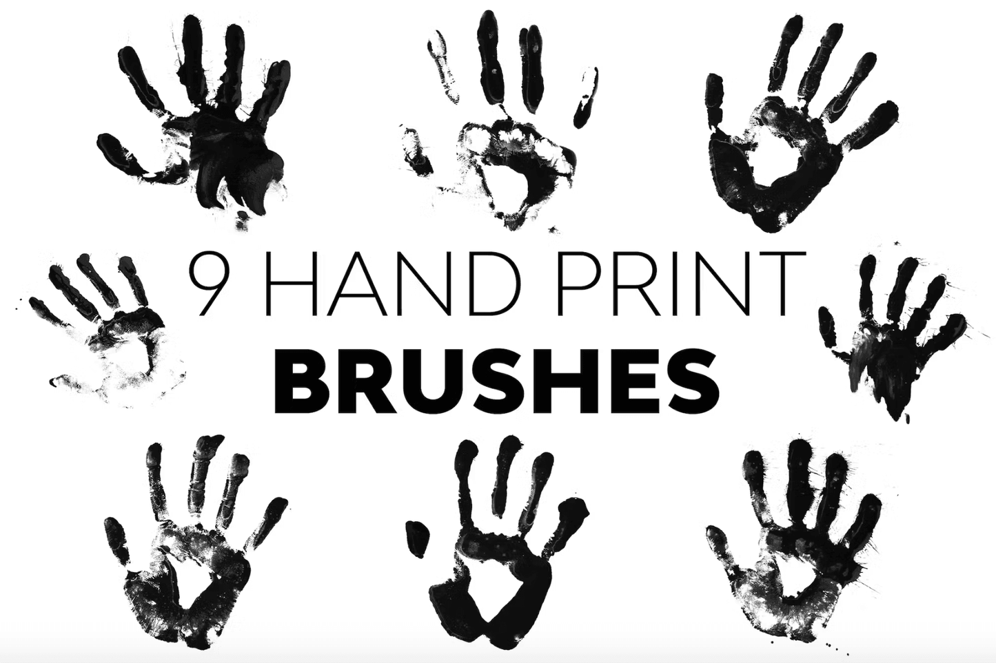541 Hand Print Brushes - whaledesign