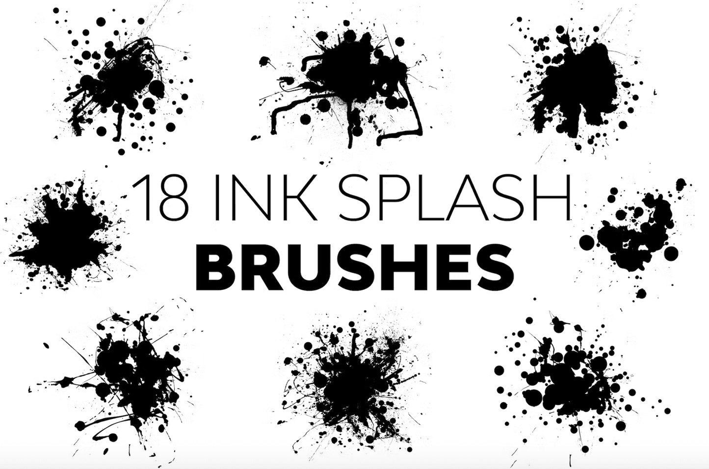 545 Ink Splash Brushes - whaledesign