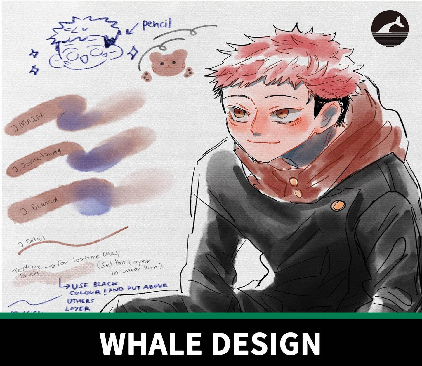 742 Procreate Jeff Watercolor Brush Set I - whaledesign