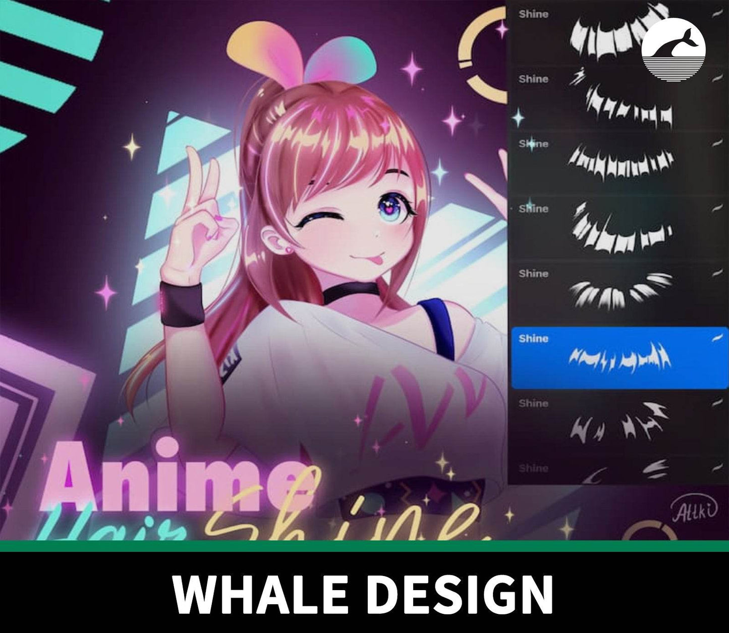 916 Attki Hair Glow Brush - whaledesign