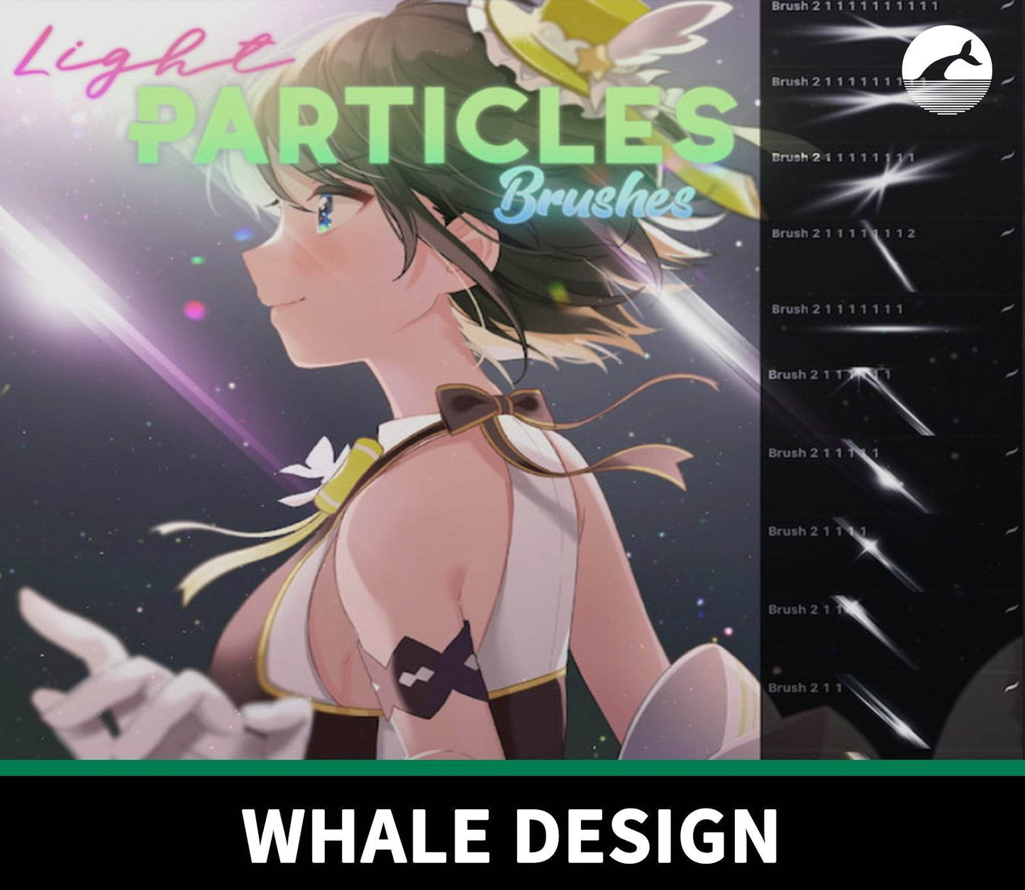 933 Attki Comic Light Particle Brush Set - whaledesign