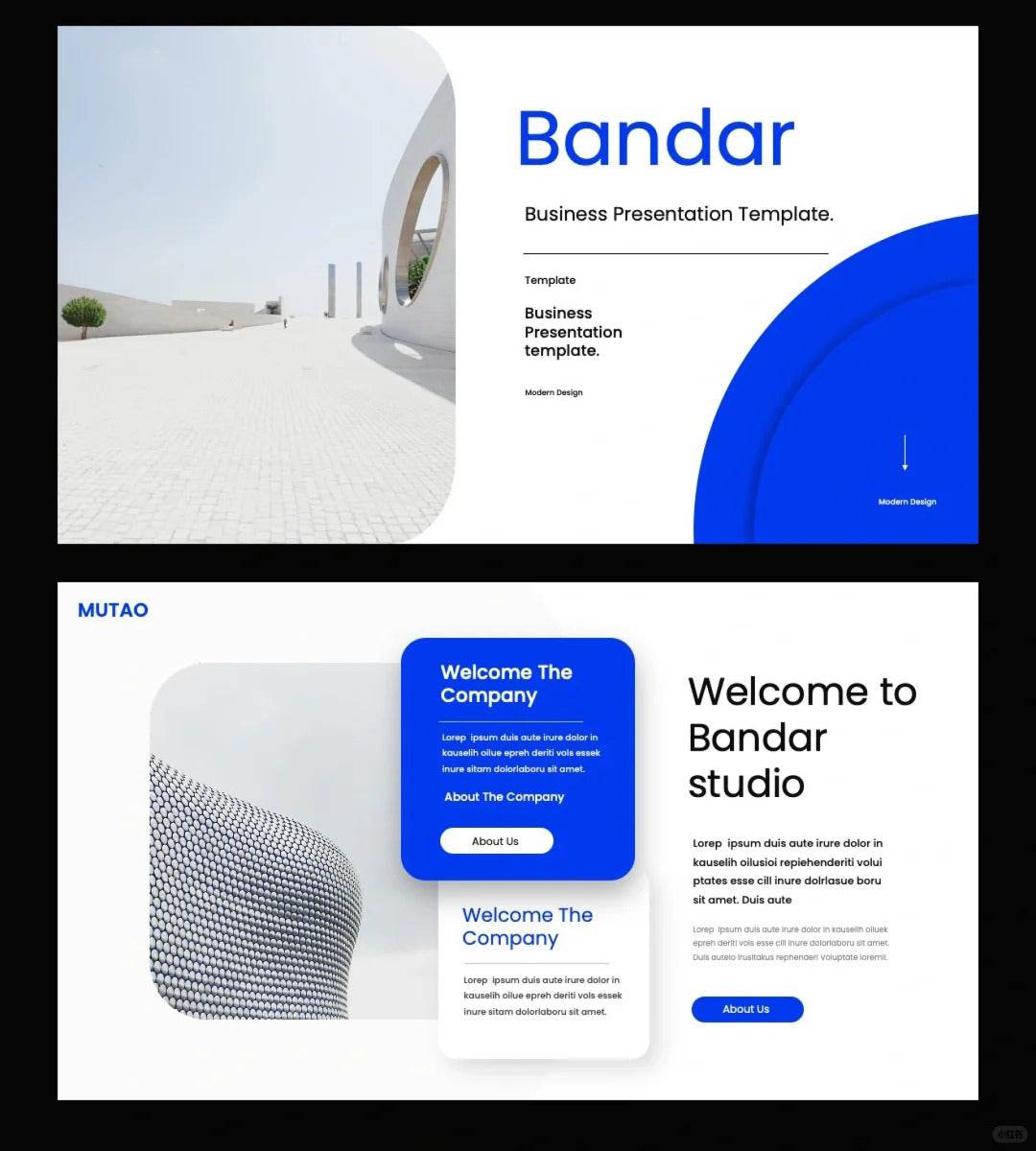 1015 Take a look at the unforgettable blue and white color PPT template - whaledesign