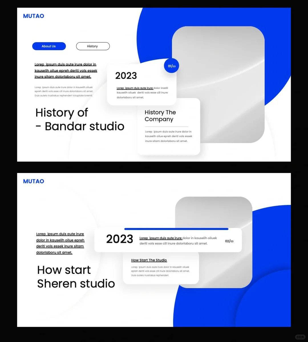 1015 Take a look at the unforgettable blue and white color PPT template - whaledesign