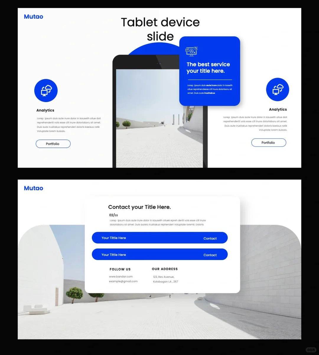 1015 Take a look at the unforgettable blue and white color PPT template - whaledesign