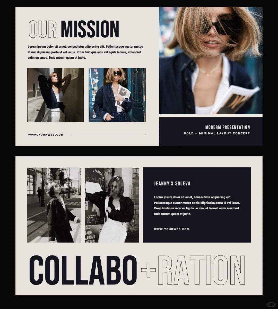 1016 A PPT template that is perfect for brand albums - whaledesign