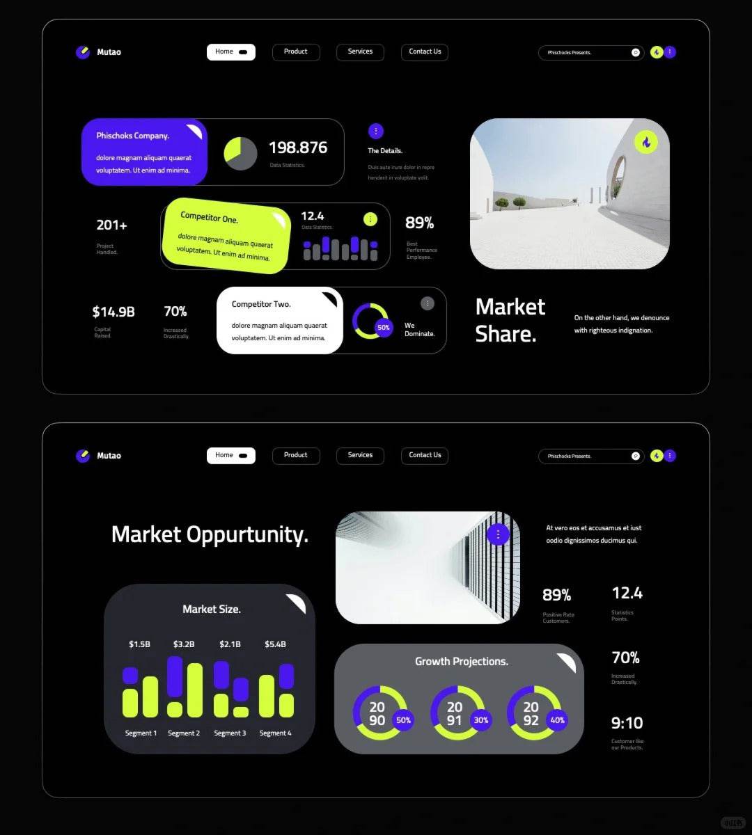 1018 Apple's Bento Box style for PPT design - whaledesign
