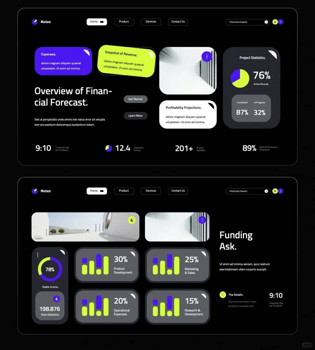 1018 Apple's Bento Box style for PPT design - whaledesign