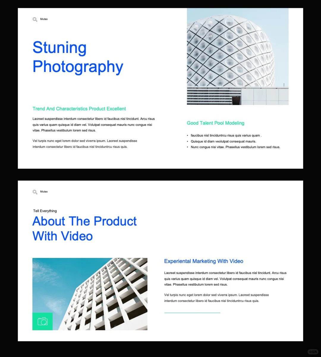 1020 Super clean blue and white color matching PPT template, limited time benefit - whaledesign