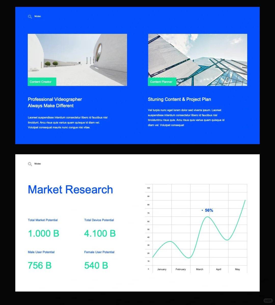 1020 Super clean blue and white color matching PPT template, limited time benefit - whaledesign