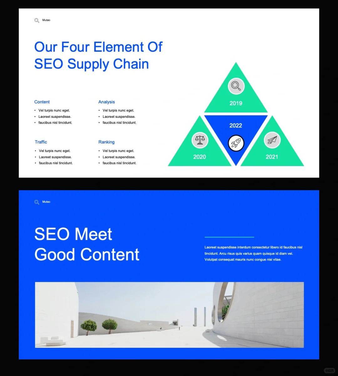1020 Super clean blue and white color matching PPT template, limited time benefit - whaledesign