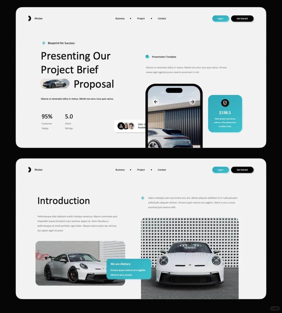 1022 Simple and clean blue and white color scheme PPT - whaledesign
