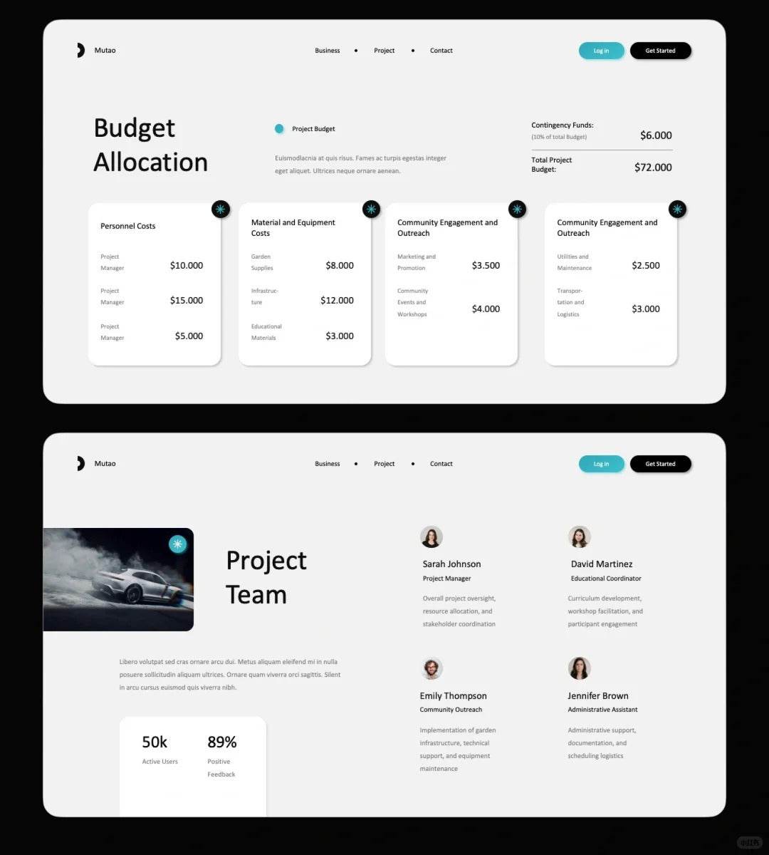 1022 Simple and clean blue and white color scheme PPT - whaledesign