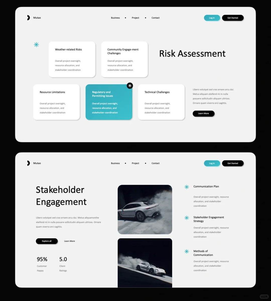 1022 Simple and clean blue and white color scheme PPT - whaledesign