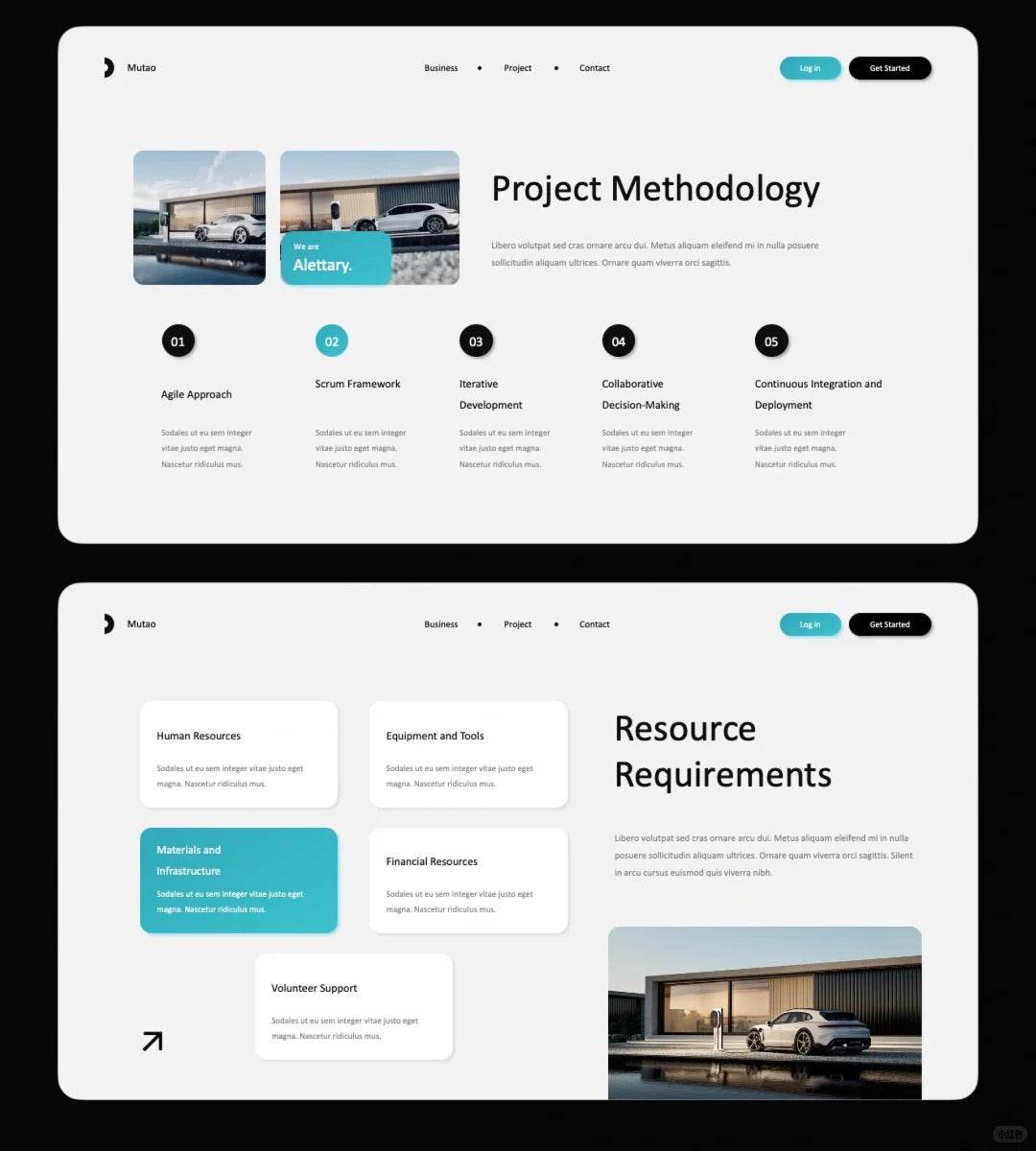 1022 Simple and clean blue and white color scheme PPT - whaledesign