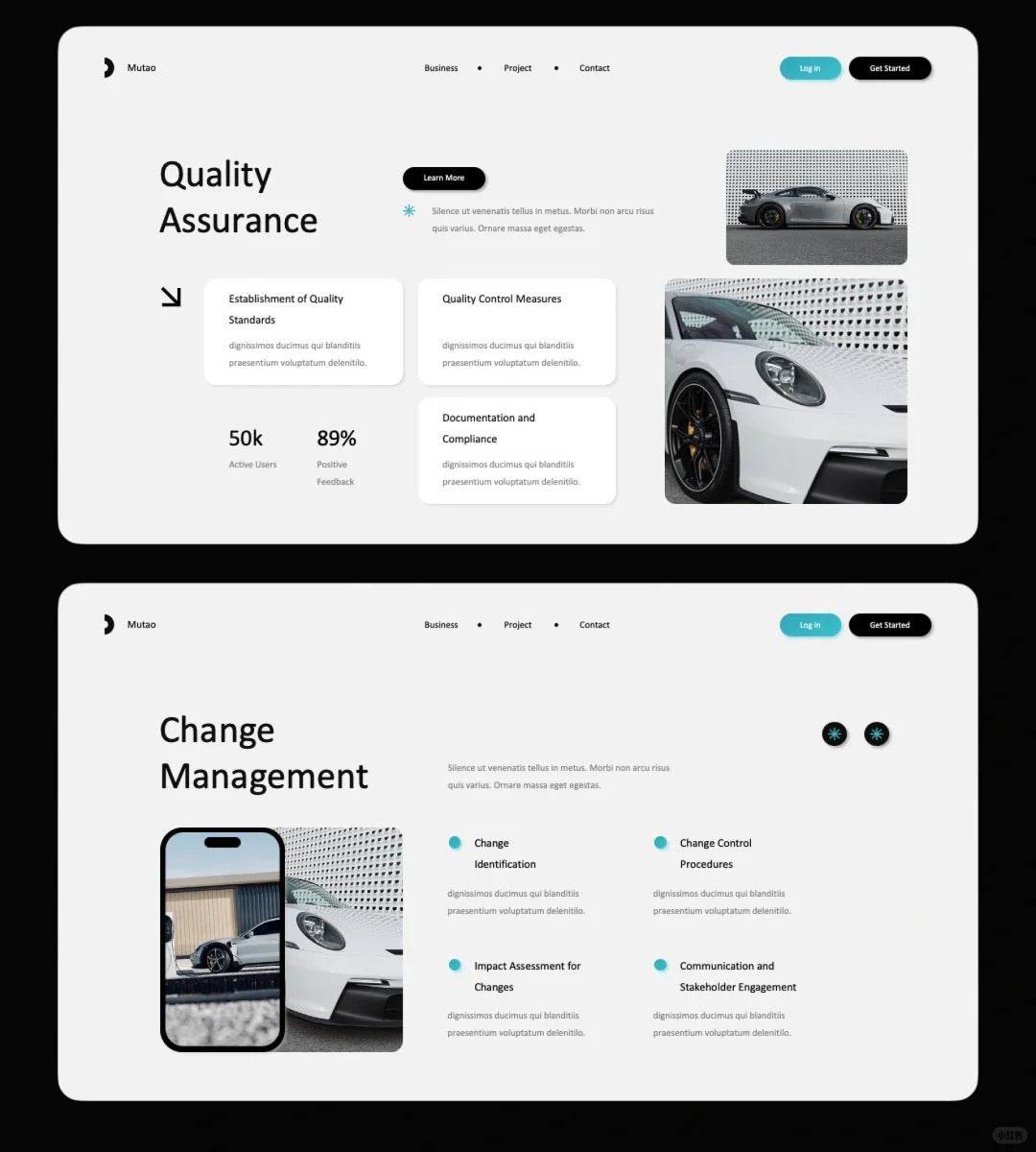 1022 Simple and clean blue and white color scheme PPT - whaledesign