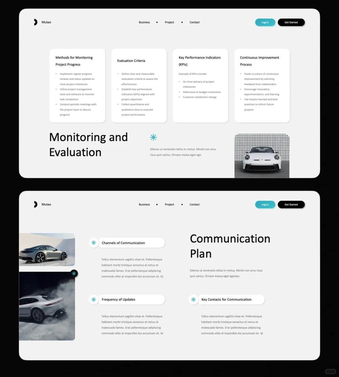 1022 Simple and clean blue and white color scheme PPT - whaledesign