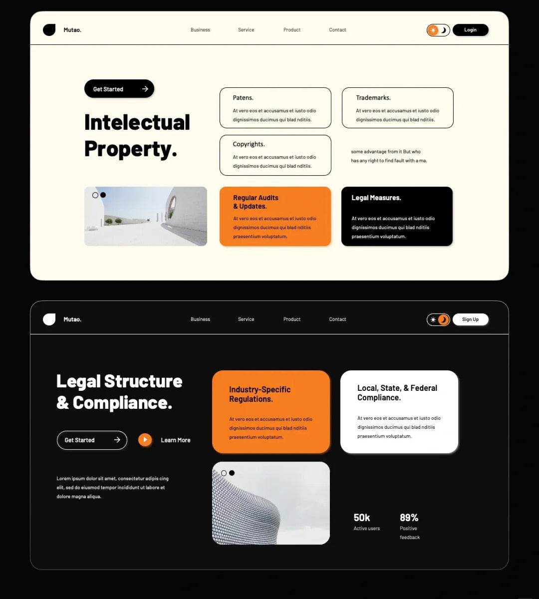 1024 High-grade orange and black color matching PPT - whaledesign
