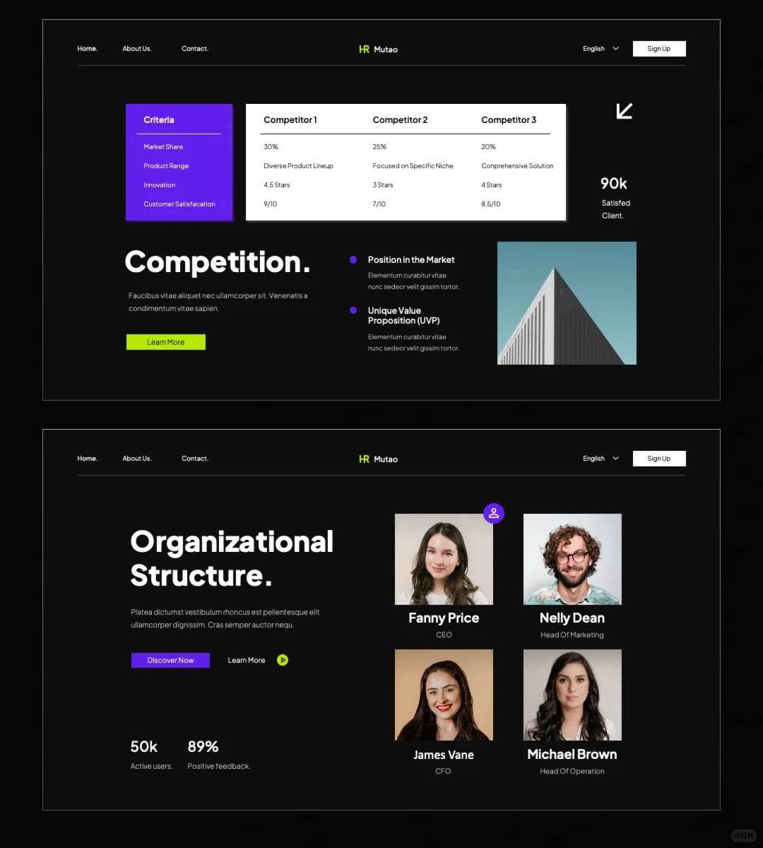 1029 Purple and green EVA color matching PPT template - whaledesign