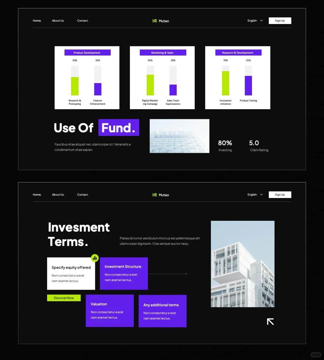 1029 Purple and green EVA color matching PPT template - whaledesign