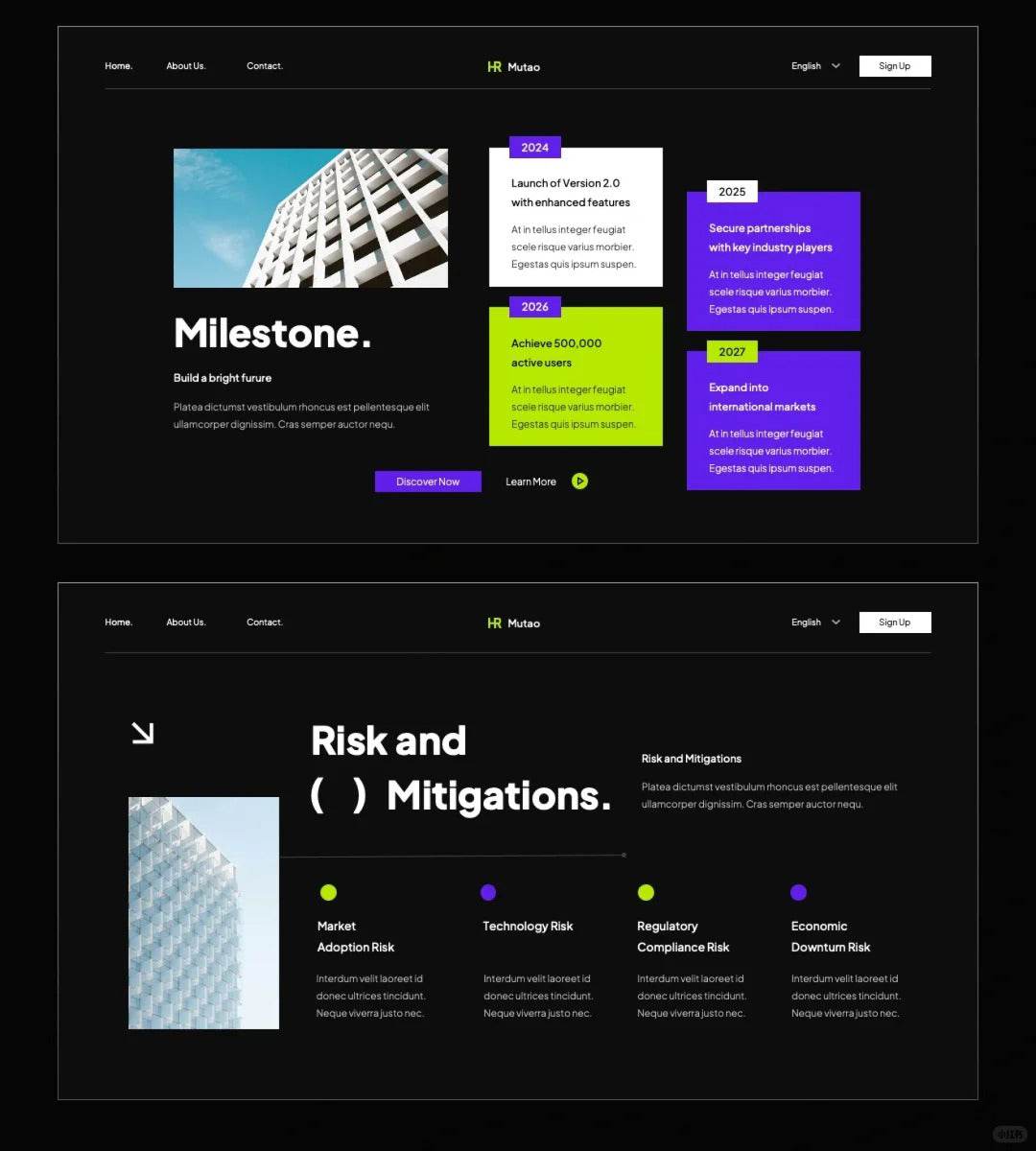 1029 Purple and green EVA color matching PPT template - whaledesign