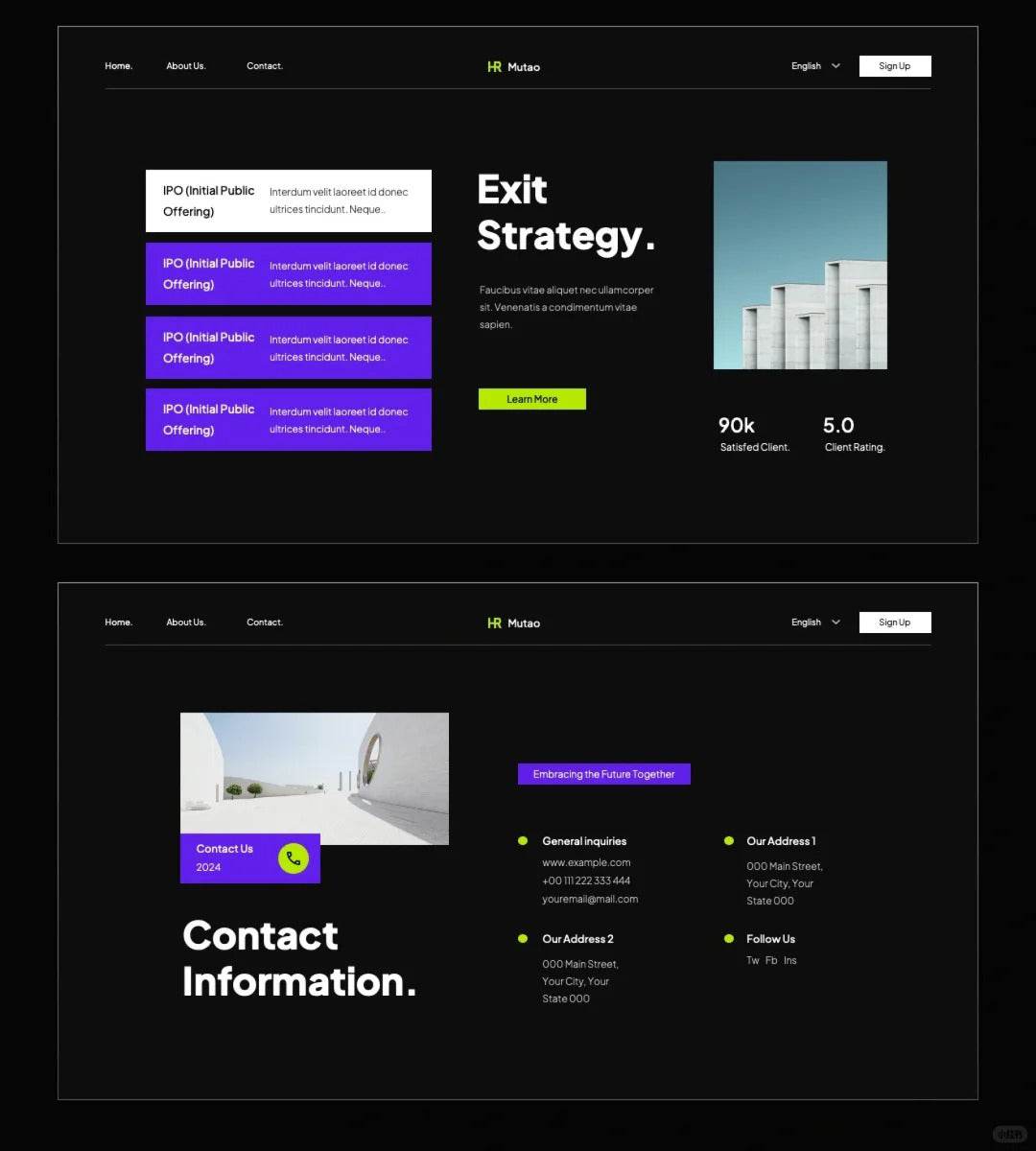1029 Purple and green EVA color matching PPT template - whaledesign