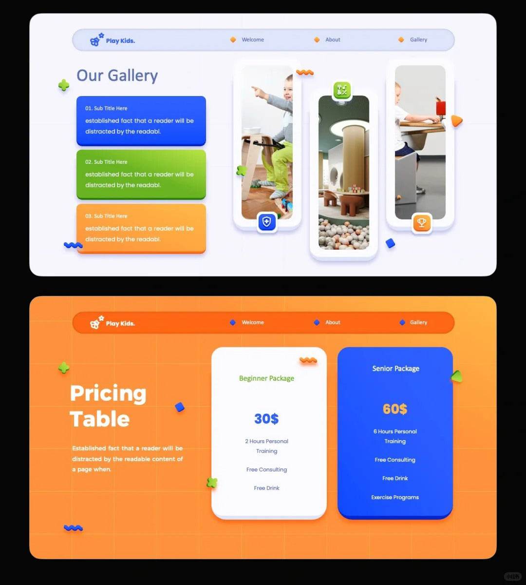 1040 Colorful cartoon style PPT template - whaledesign