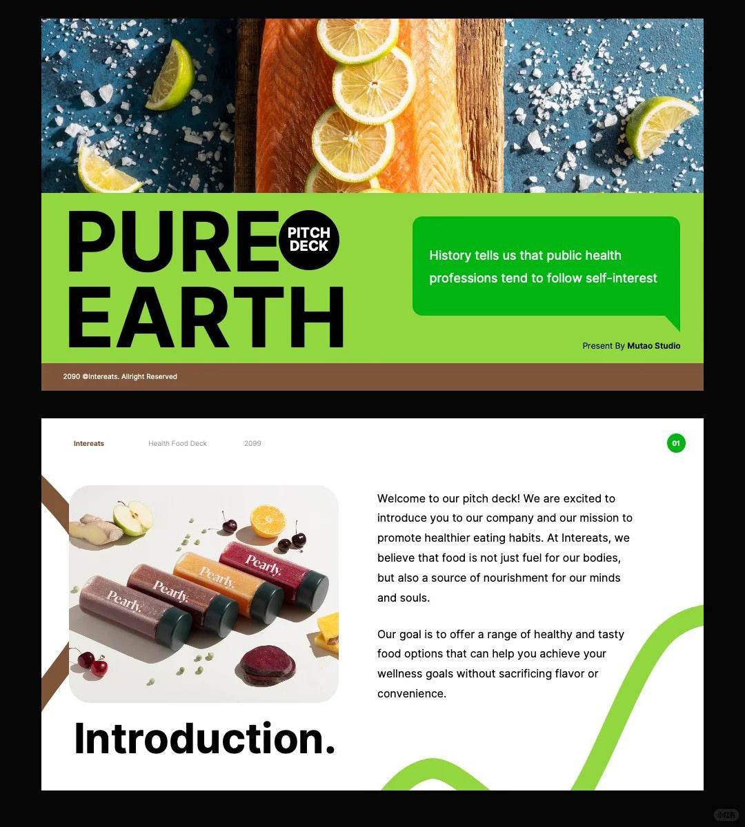 1060 Green coffee color matching (light meal) advanced PPT Key template - whaledesign