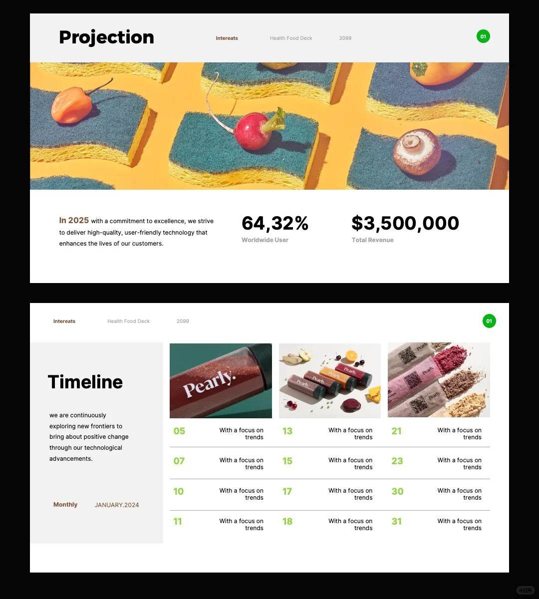 1060 Green coffee color matching (light meal) advanced PPT Key template - whaledesign