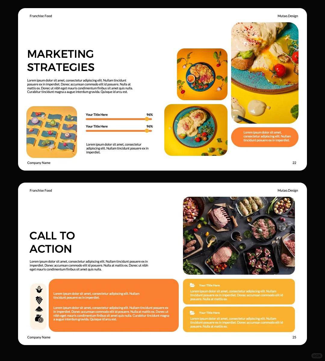 1064 High-end orange and red color Keynote PPT template - whaledesign