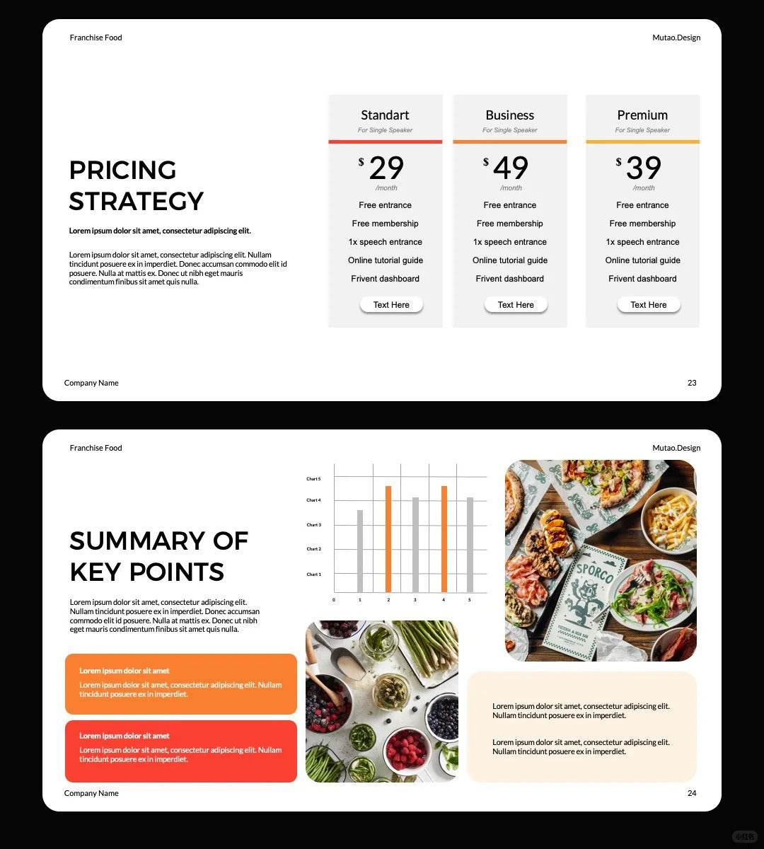 1064 High-end orange and red color Keynote PPT template - whaledesign