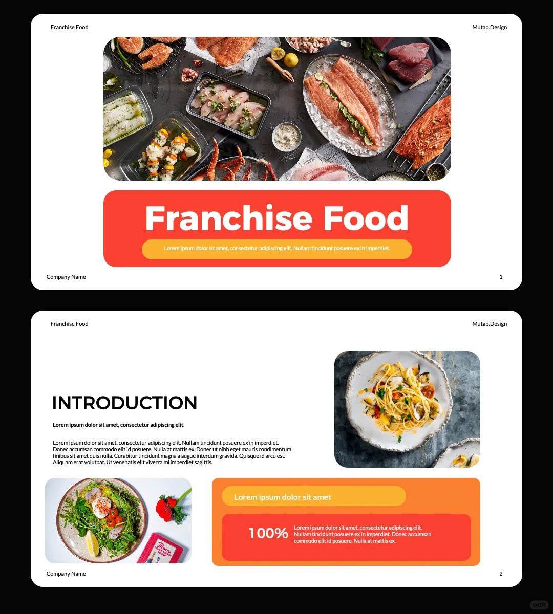 1064 High-end orange and red color Keynote PPT template - whaledesign