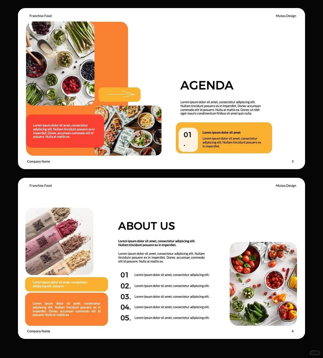 1064 High-end orange and red color Keynote PPT template - whaledesign