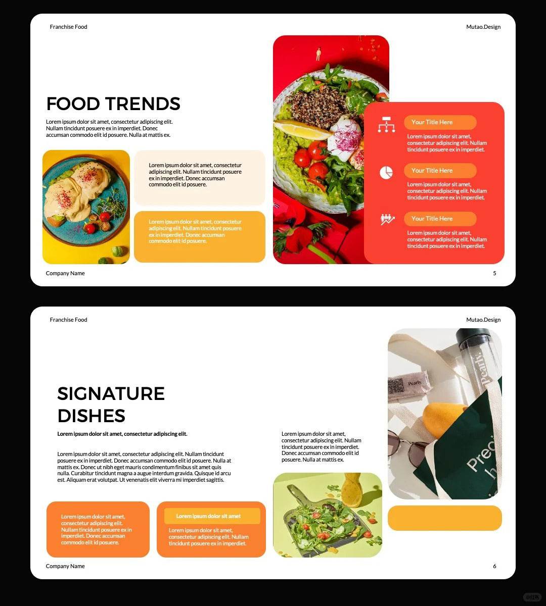 1064 High-end orange and red color Keynote PPT template - whaledesign