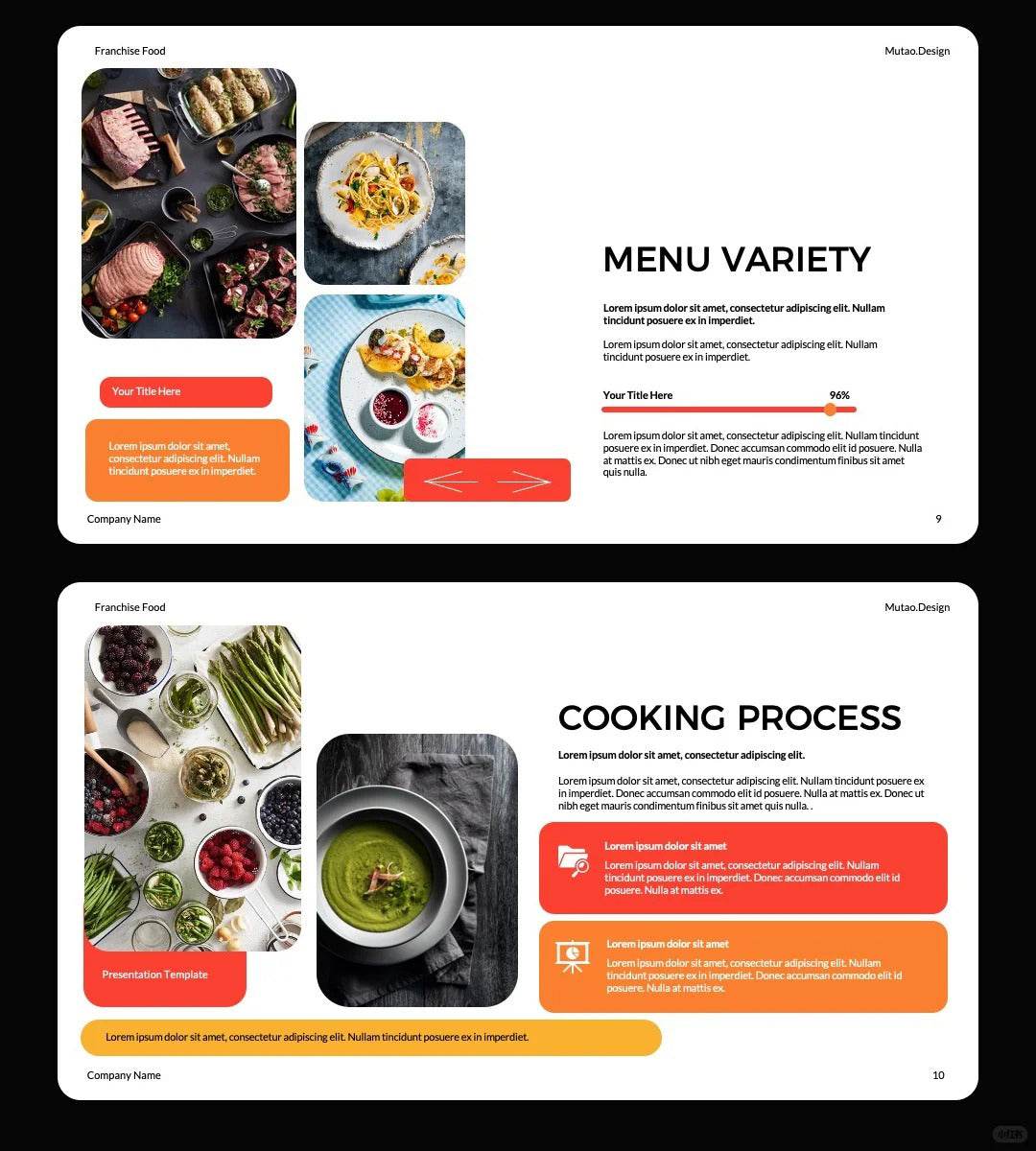 1064 High-end orange and red color Keynote PPT template - whaledesign