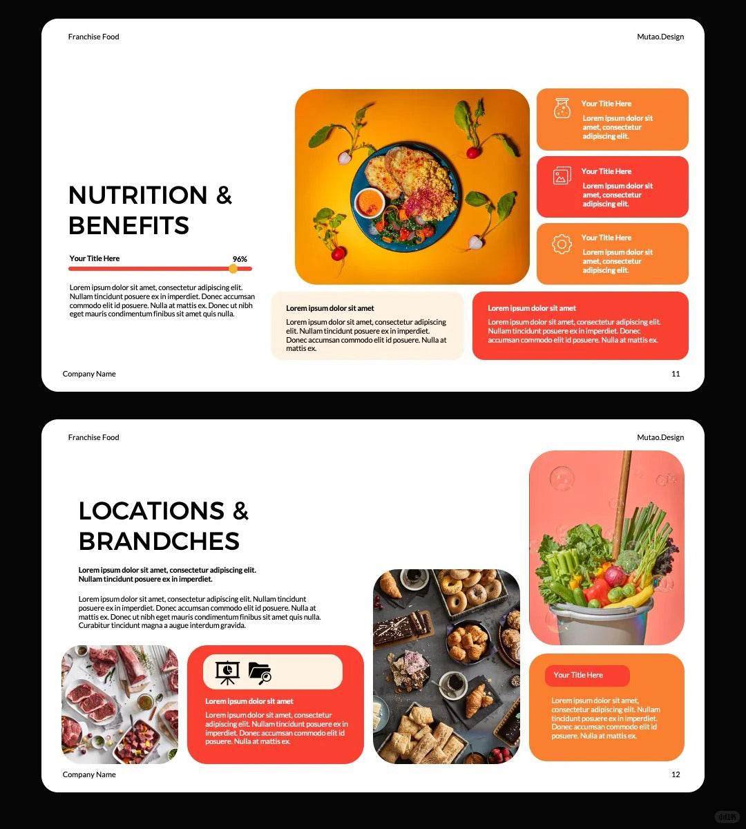 1064 High-end orange and red color Keynote PPT template - whaledesign