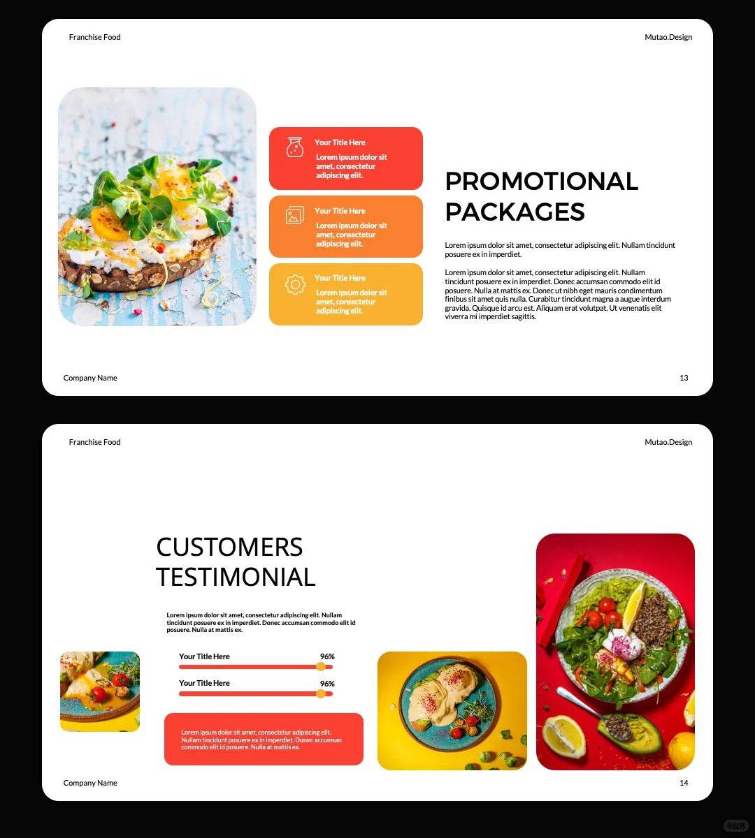 1064 High-end orange and red color Keynote PPT template - whaledesign