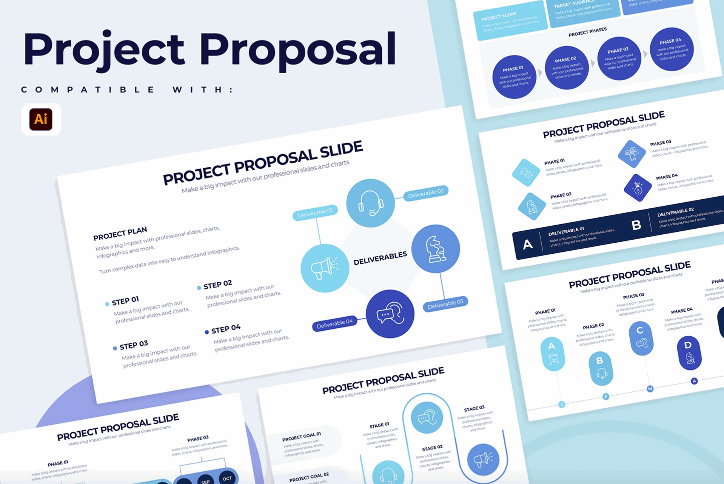 247Business Project Proposal Illustrator Infographics - whaledesign