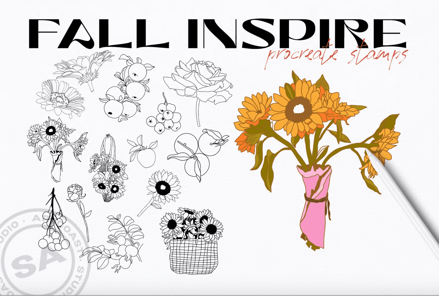 504 Fall Inspire Procreate Stamp - whaledesign