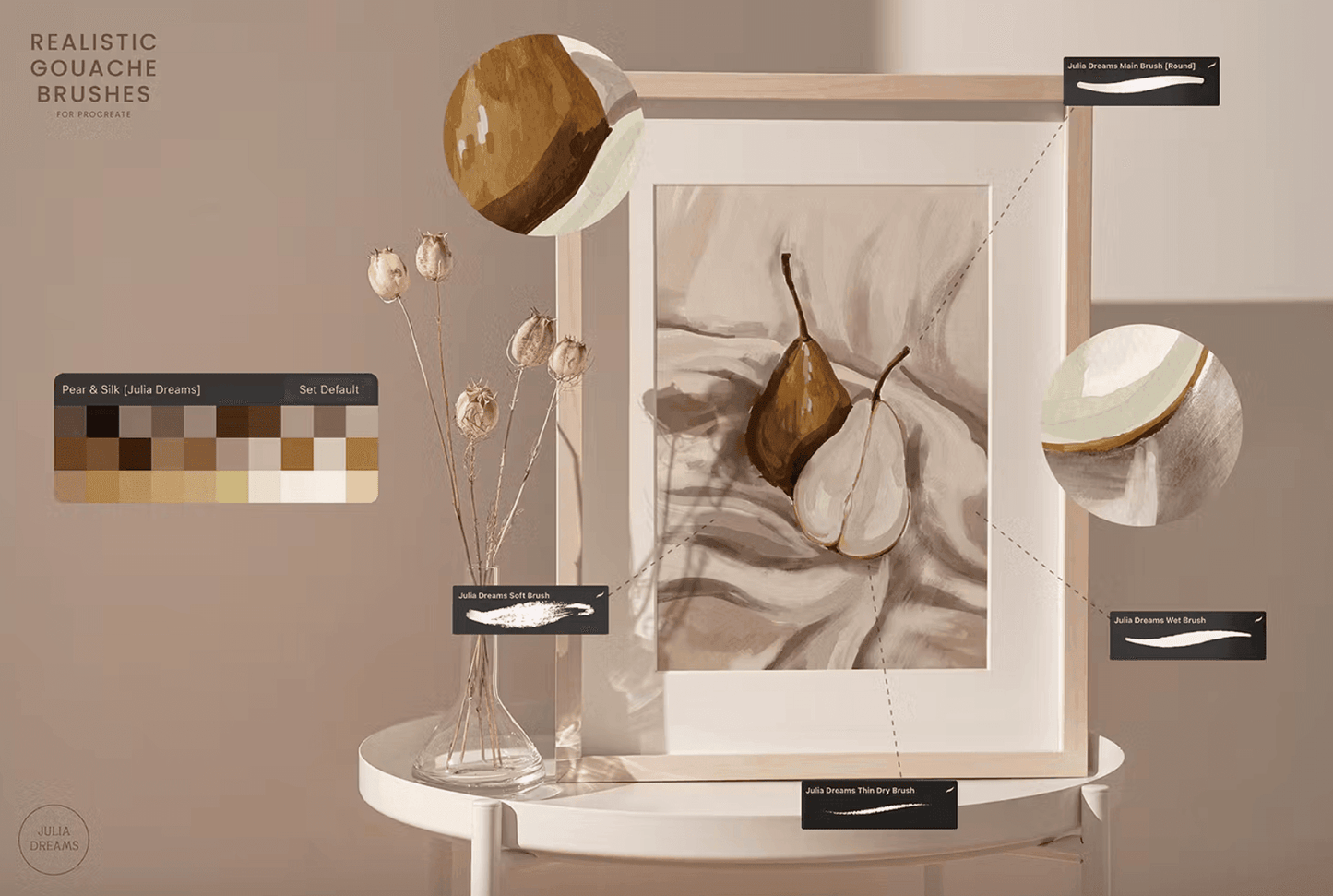 508 Realistic Gouache Procreate Brushes - whaledesign