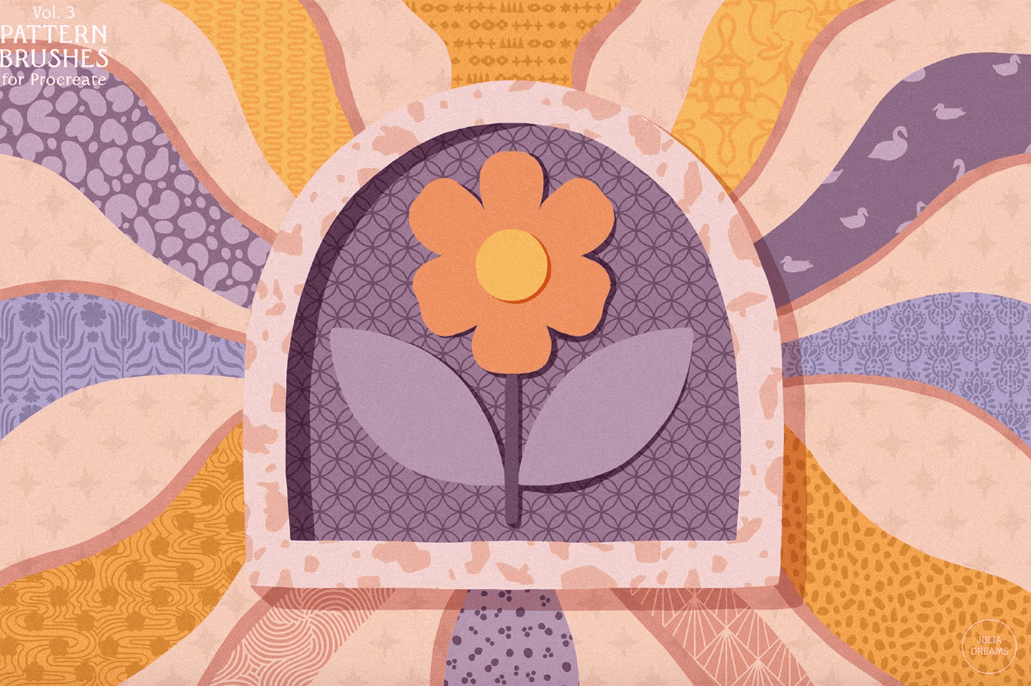 509 Pattern Brushes for Procreate - whaledesign