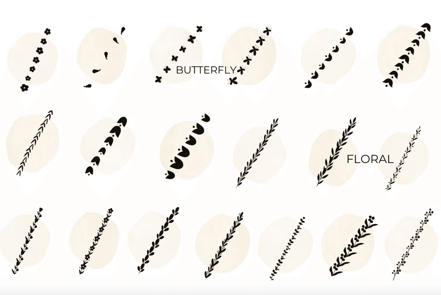 515 Procreate Pattern Border Brushes - whaledesign