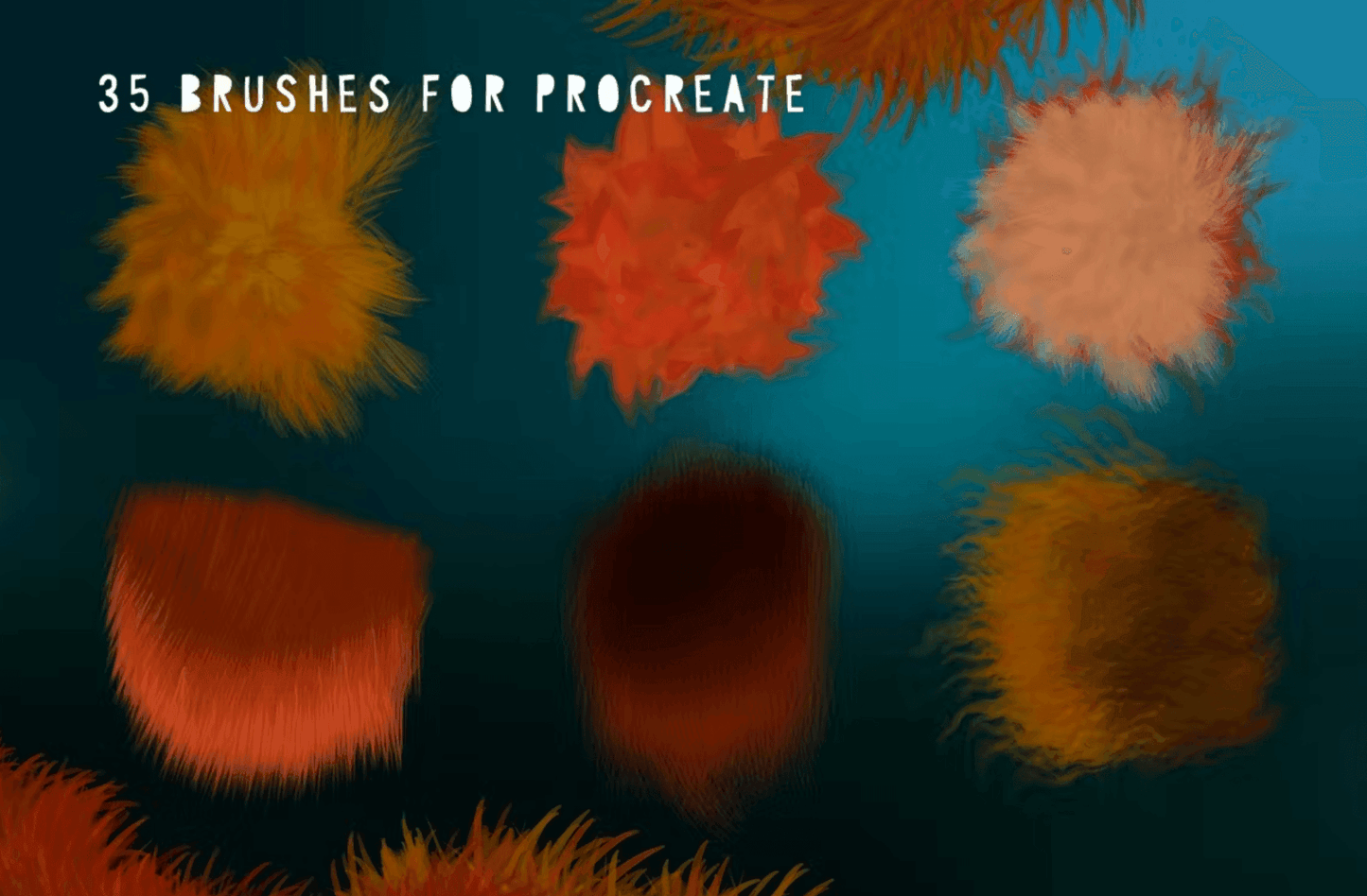 526 Animal Fur 2 Procreate Brushes - whaledesign